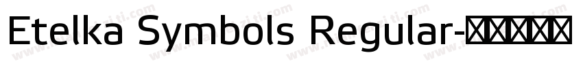 Etelka Symbols Regular字体转换